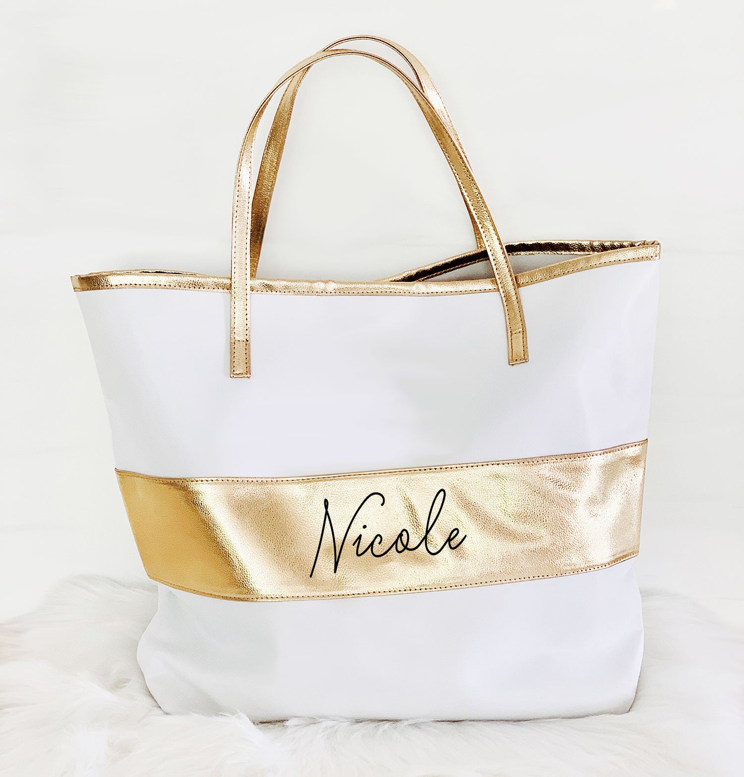 Personalized Tote Bag - Metallic