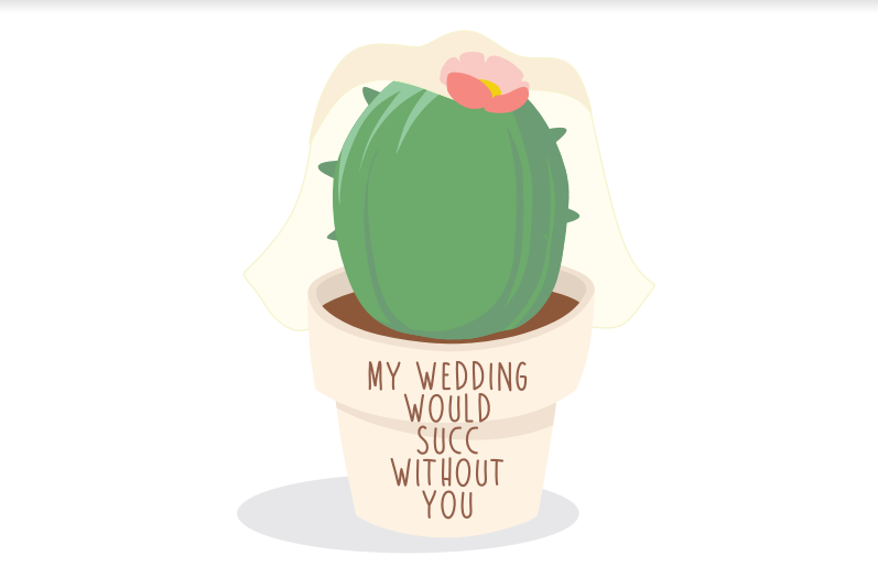 succulent puns for wedding Succer For You Bridesmaid Proposal Gift Box