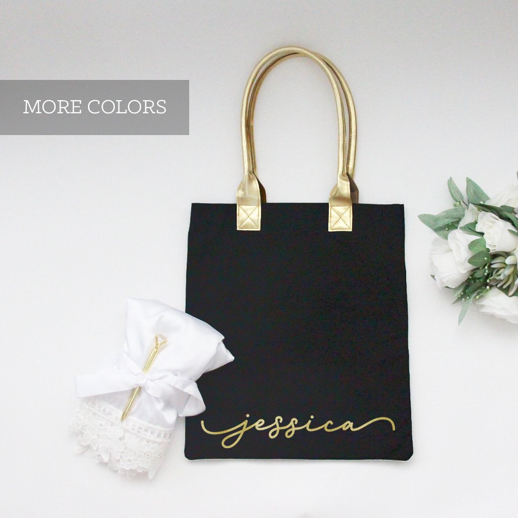 Personalized Tote Bag For Bridesmaids Wedding