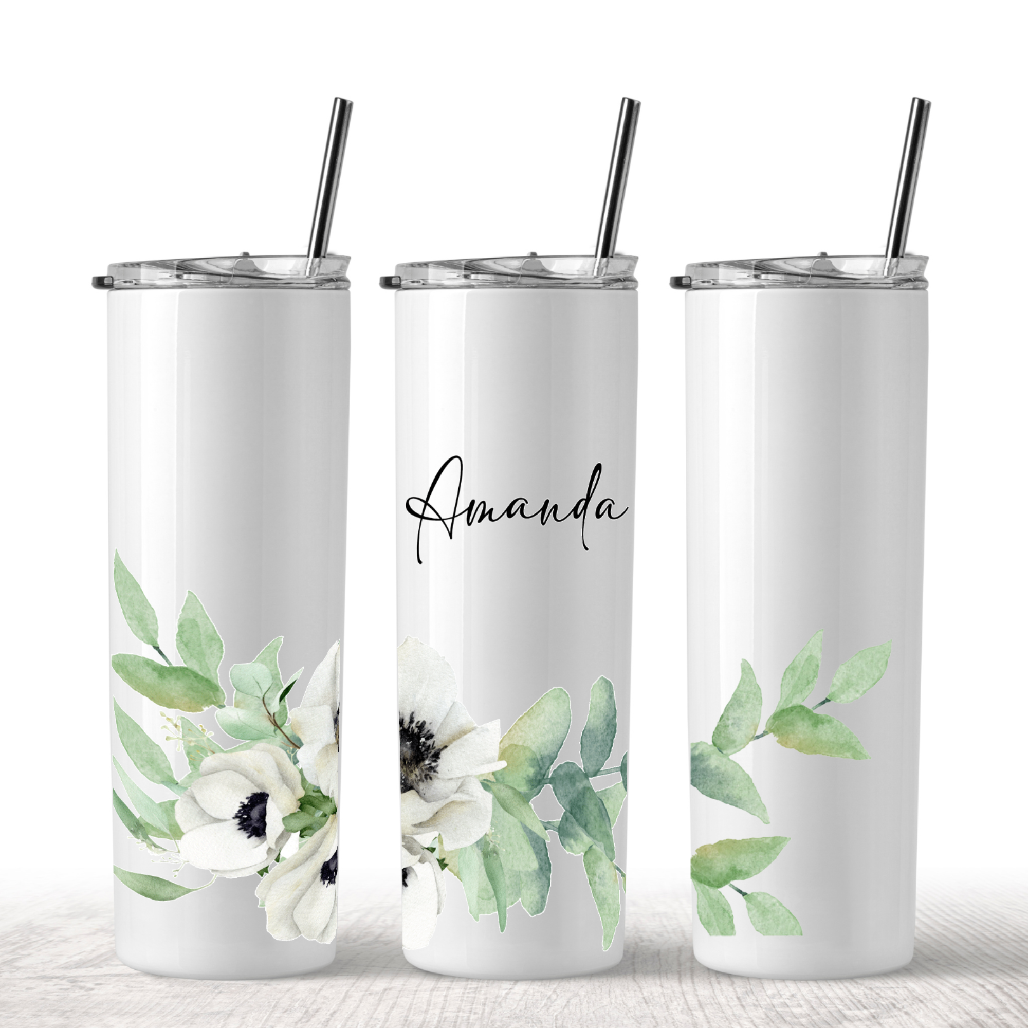 Iced Coffee Glass Cup Tumblers with Lid, Straw & Box - Personalized Tumblers W Name or Title - Great Bridesmaid Gift Idea from BluChi