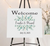 Greenery Welcome Wedding Canvas Sign
