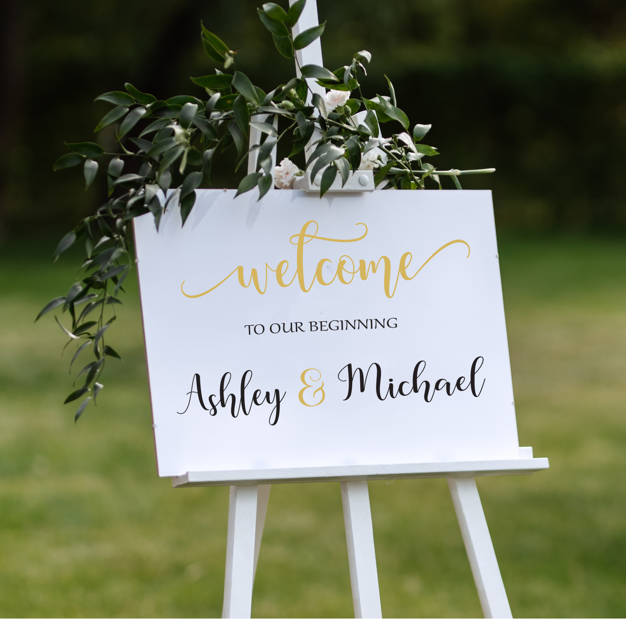 Clear Acrylic Custom Wedding Welcome Sign | The Charlotte