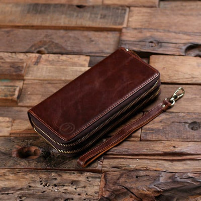 Leather Clutch Wallet in Keepsake Box