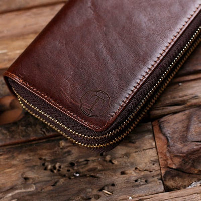 Leather Clutch Wallet in Keepsake Box