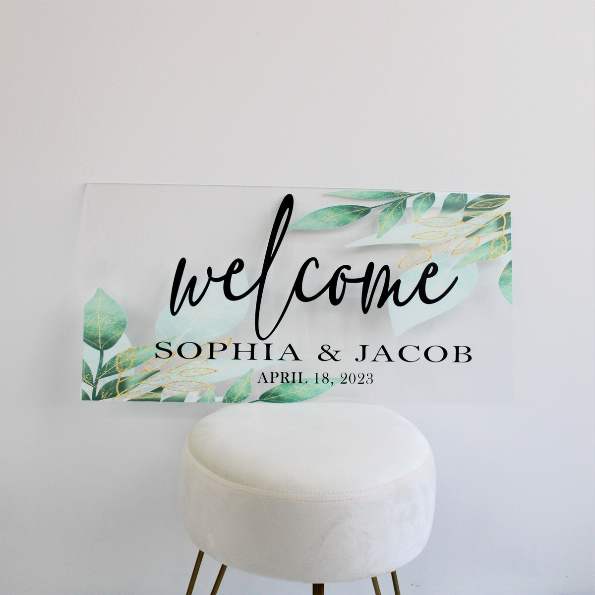 Elegant Welcome Acrylic Sign