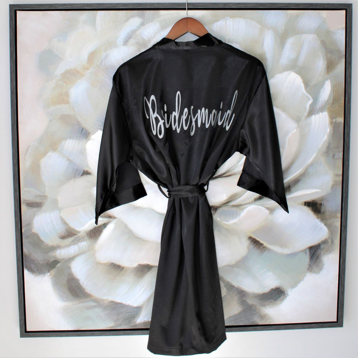 Satin Bridal Robe - White