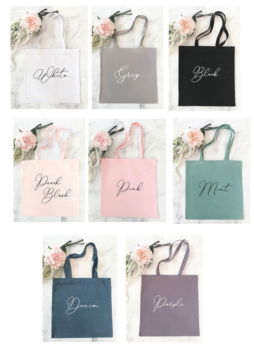 Customizable Bridesmaids Canvas Tote Bag Bridesmaids Gifts