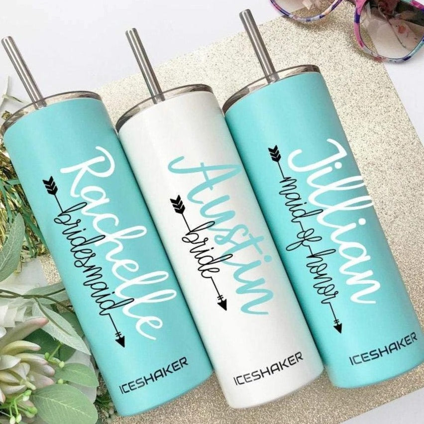 cups for bridesmaid dress Maid of Honor Gift Personalized Tumbler, Custom Wedding Bridal Party Mug, Bridesmaid Proposal Gift