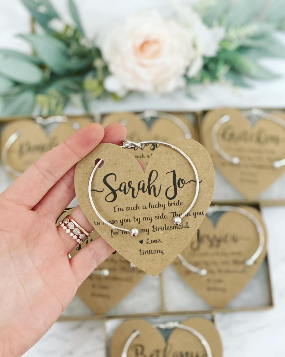 Bridesmaid bangles best sale