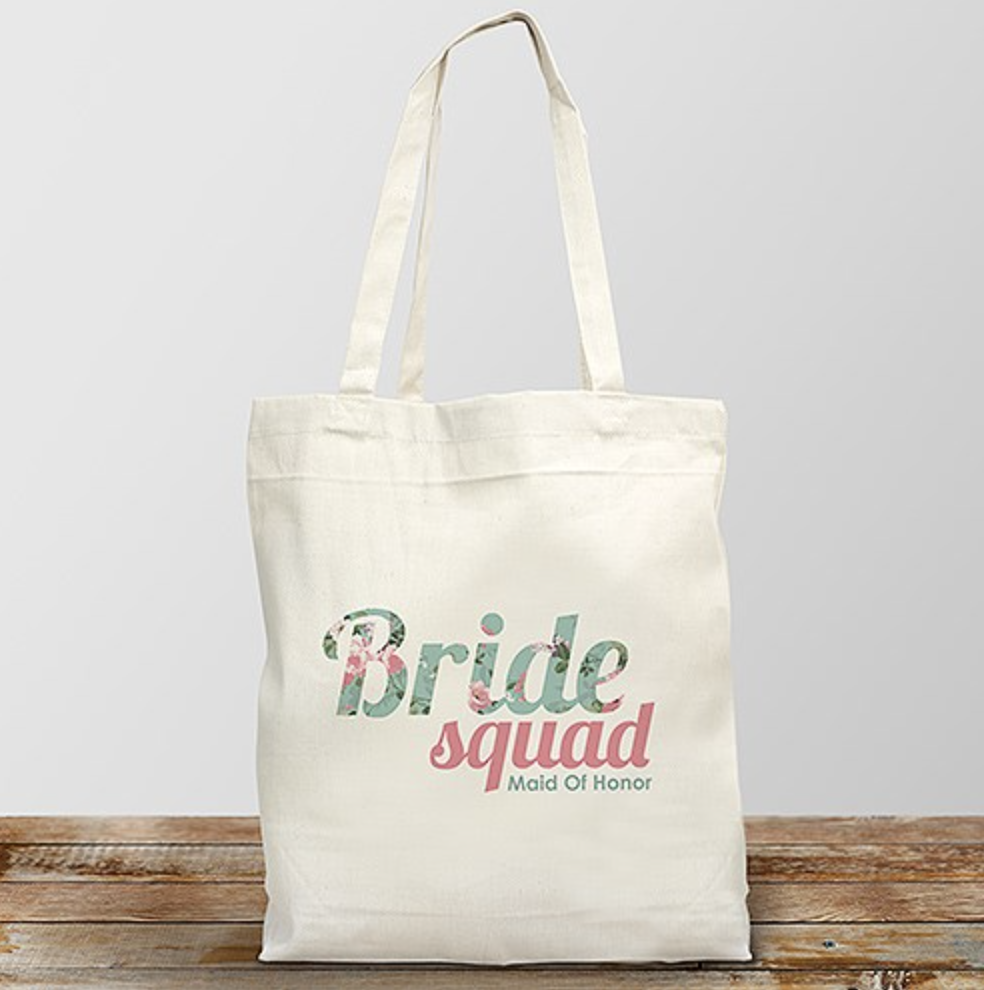 Bride squad canvas bag shop