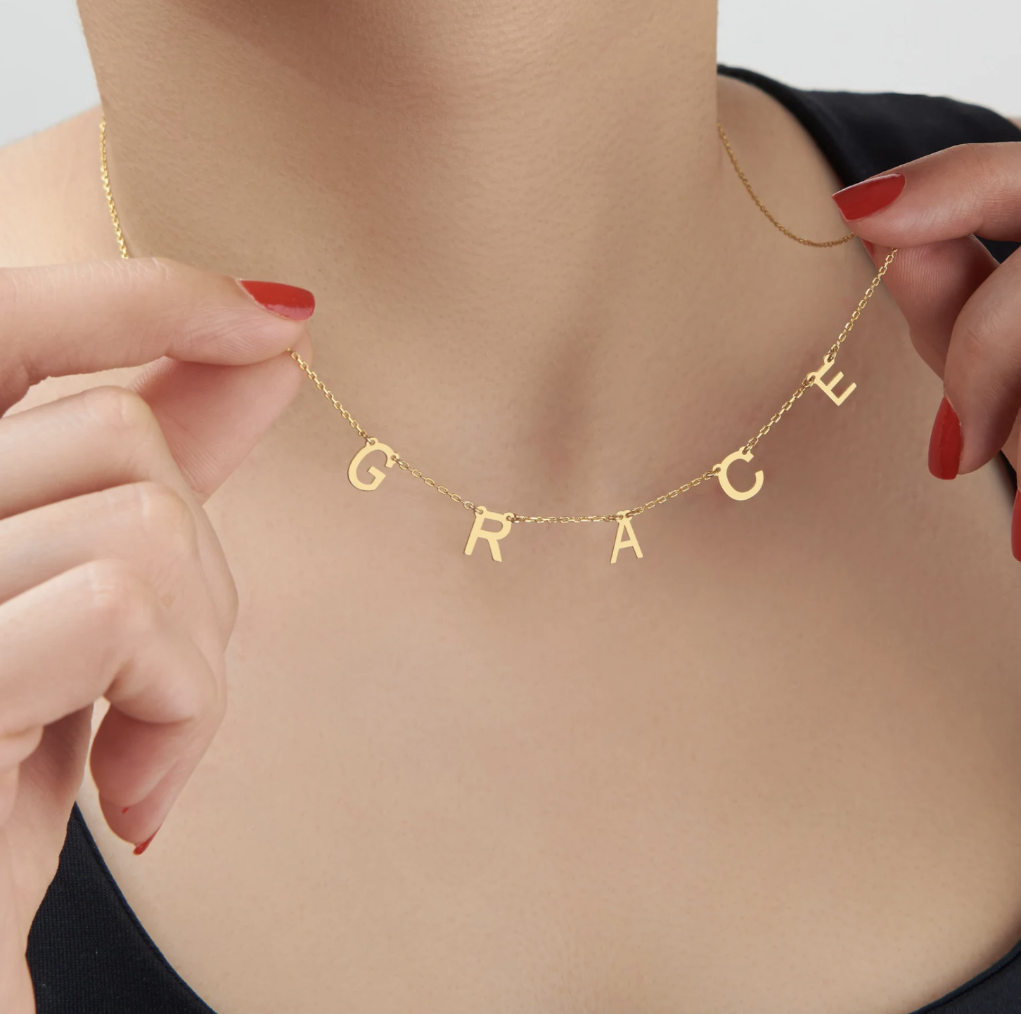 Name Charm Necklace Bridesmaid Gifts Boutique