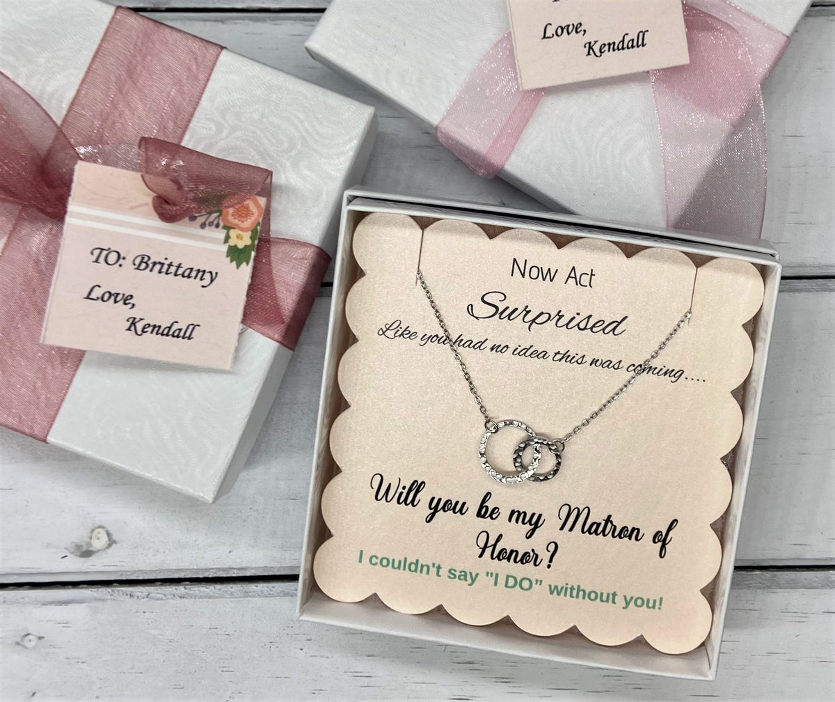 Double Ring Proposal Necklace
