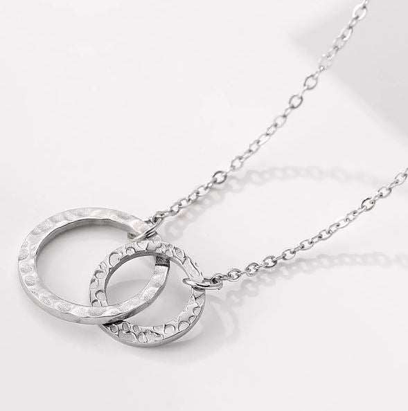 Double Ring Proposal Necklace