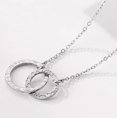 Double Ring Proposal Necklace