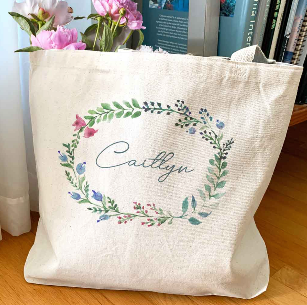 Farmhouse Floral Tote