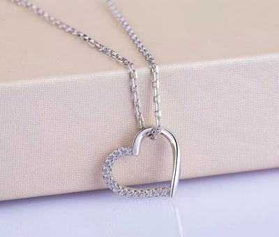 Floating Heart Bridal Necklace