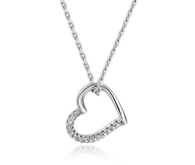 Floating Heart Bridal Necklace