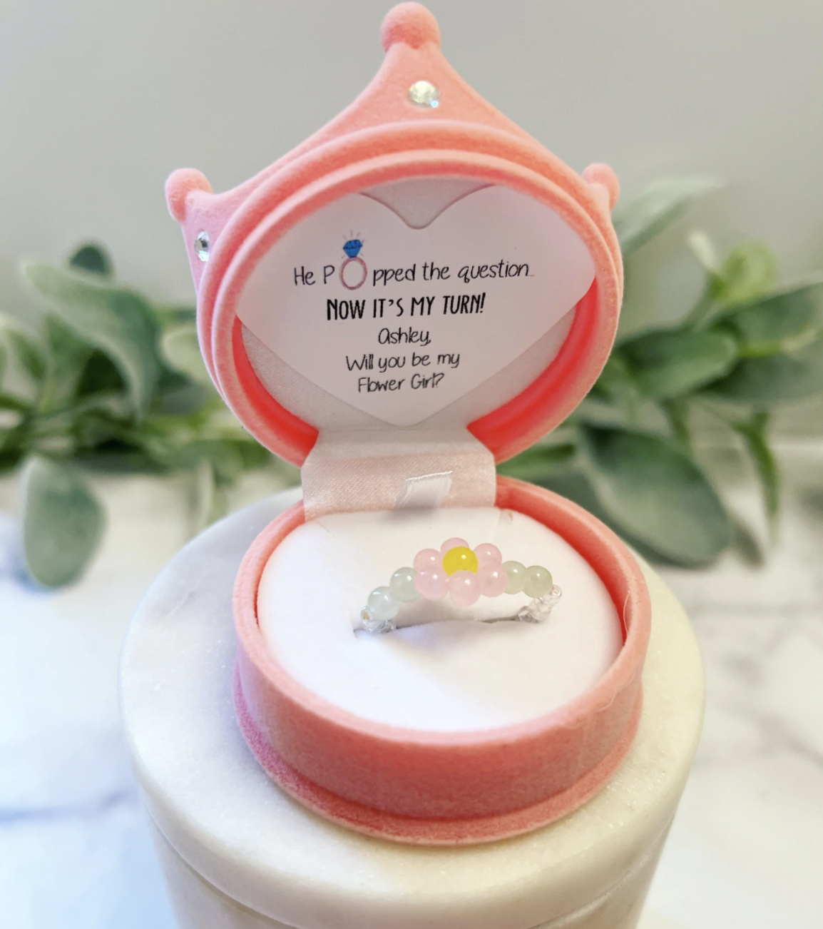Flower Girl Proposal Ring