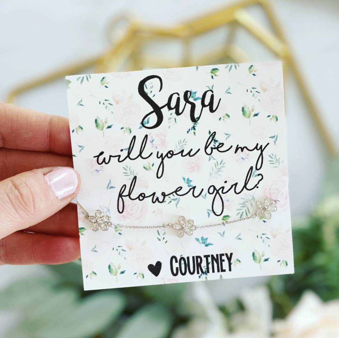 Flower Girl Charm Bracelet