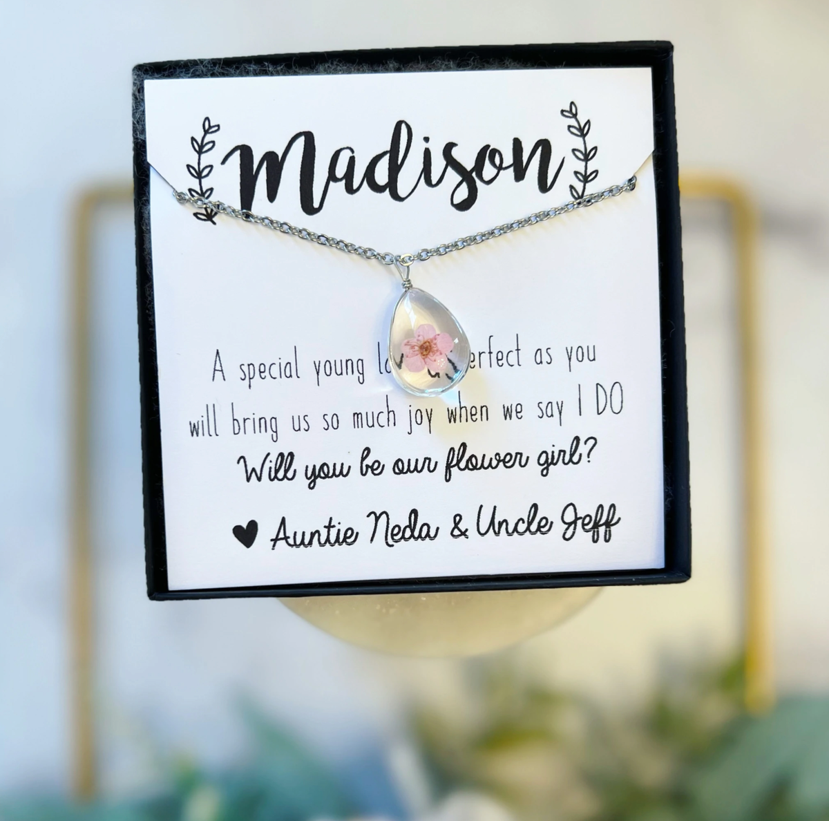 Flower Girl Flower Necklace