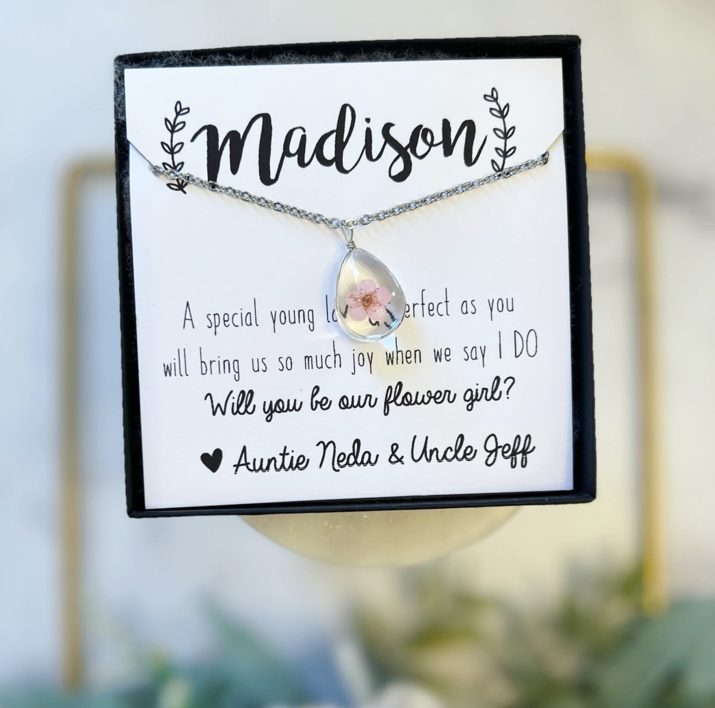 Flower Girl Flower Necklace