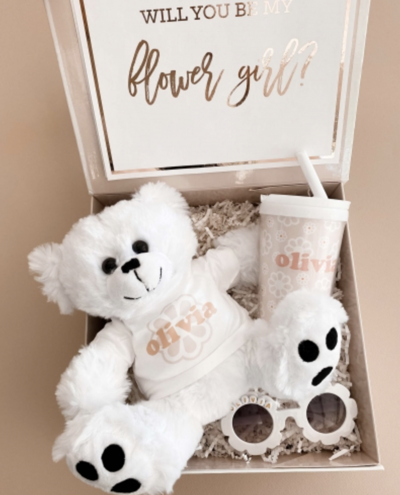 Flower girl teddy bear gift shop