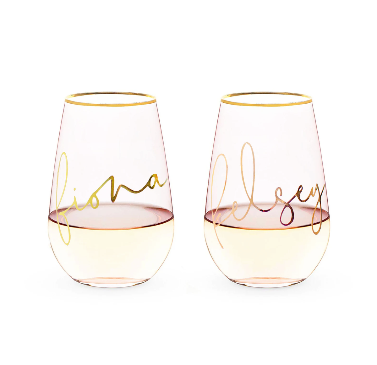 Gold Rim Wine Glass