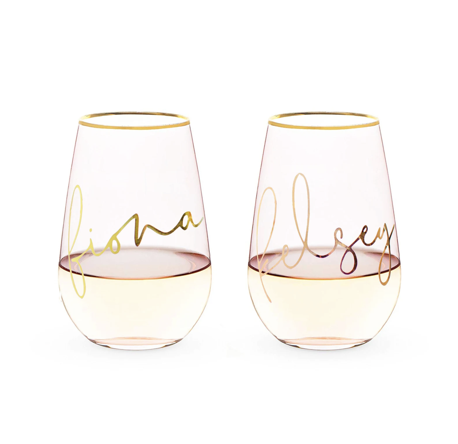 Gold Rim Wine Glass