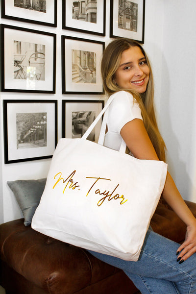 Personalized Name Tote Bag
