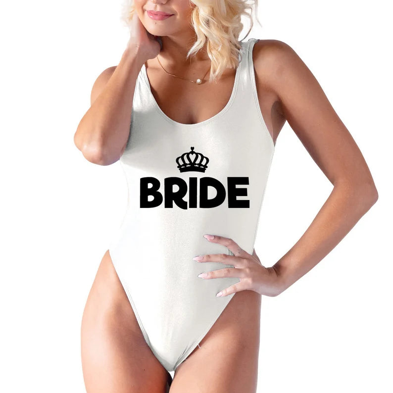 Pretty Robes Shop Bridal One Piece Swimsuit Bride