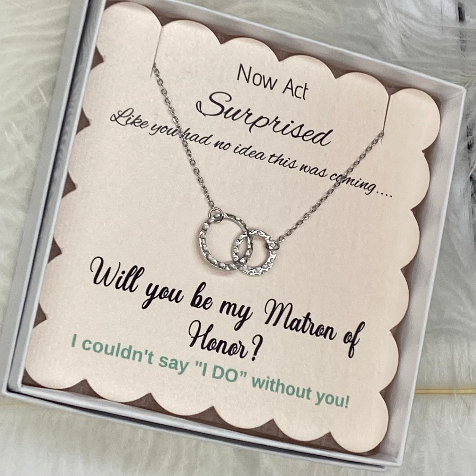 Double Ring Proposal Necklace