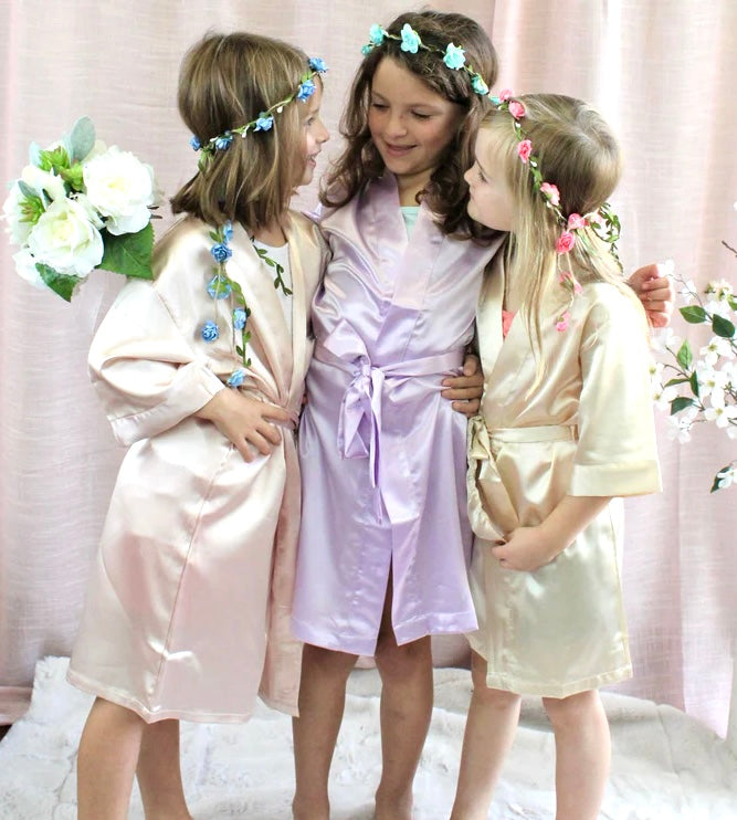 Flower Girl Satin Robe