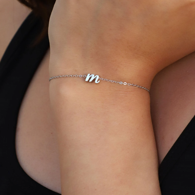 Initial sales charm bracelet