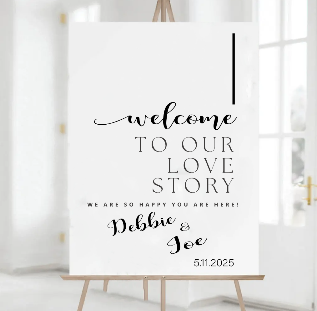 Our Love Story Wedding Sign