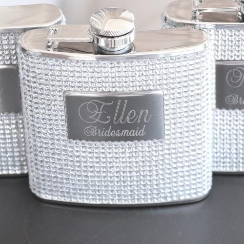 Personalized Glitzy Flask