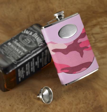 Pink Personalized Bridesmaid Flask