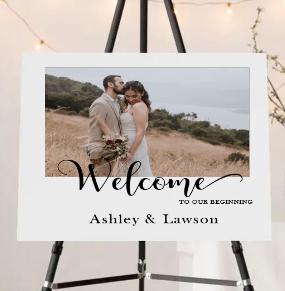 Custom Photo Wedding Sign
