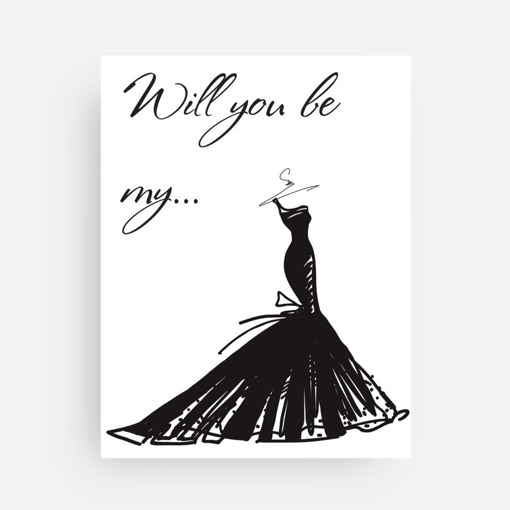 Bridal Party Proposal Cards for Bridesmaids, Maid of Honor, Matron of Honor 
