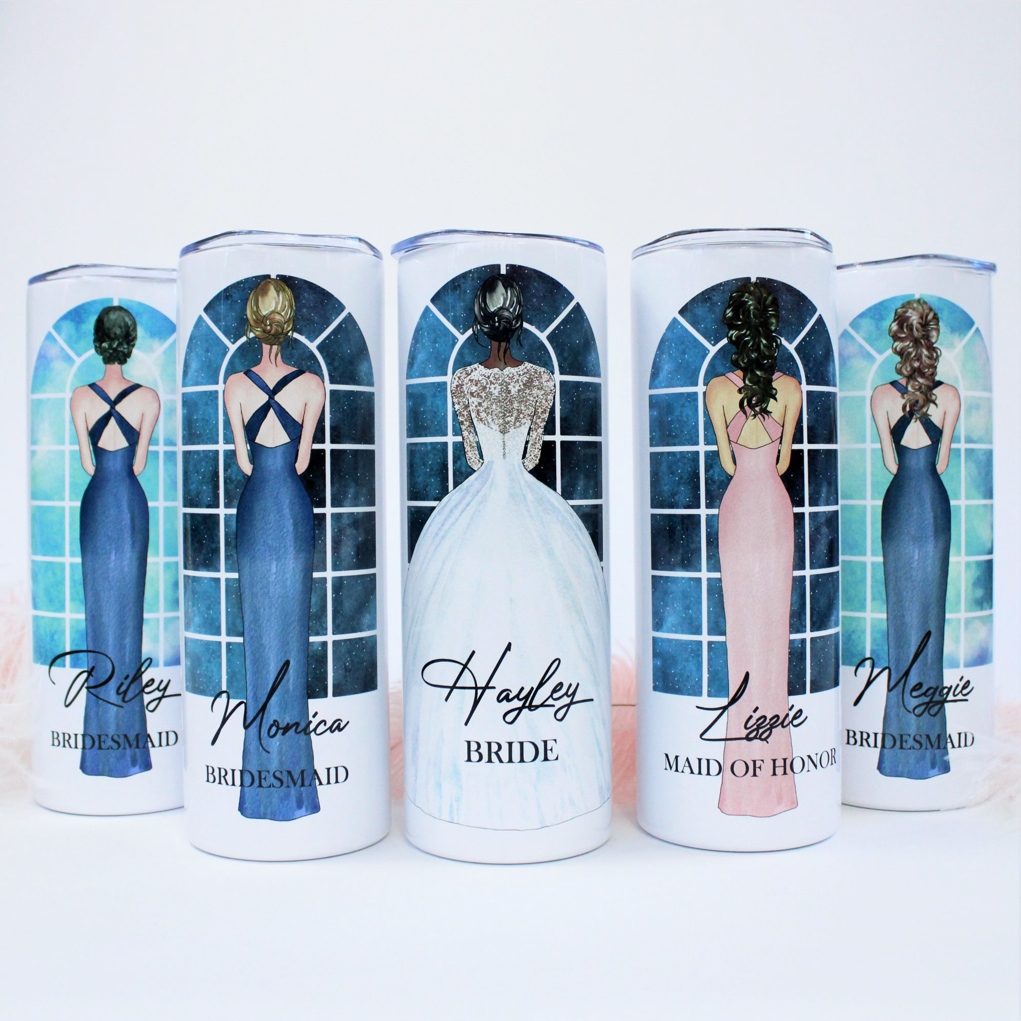 Bridesmaid Tumbler - 4 Pack – Bridesmaid Gifts – Bridesmaid Cups