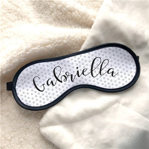 Personalized Bridal Party Name with Dotted Background Sleep Mask