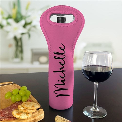 Personalized Name Insulated Wine Gift Bag