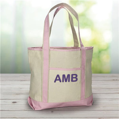 Three Initials Canvas Tote