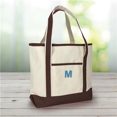 Three Initials Canvas Tote