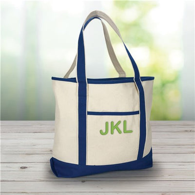 Three Initials Canvas Tote