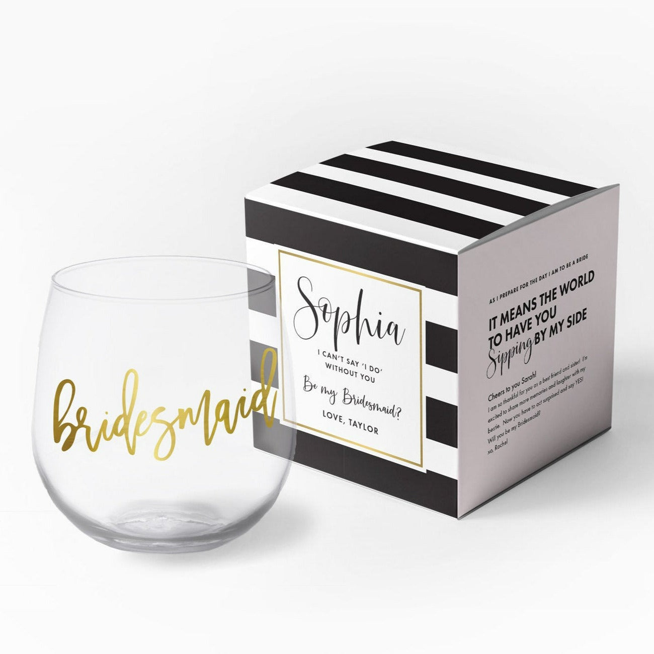 Personalized Crystal Stemless Wines - Great Wedding Gift